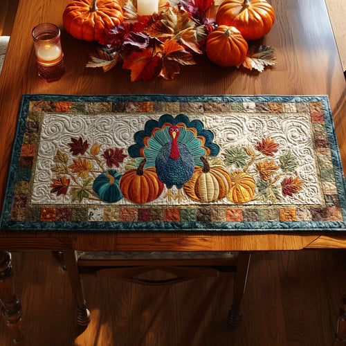 Autumn Turkey Quilted Table Runner NCU0NTV268