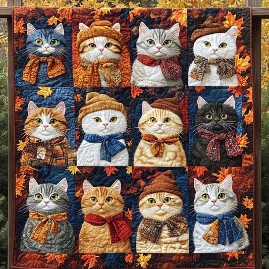 Autumn Whiskers Quilted Blanket NCU0NT1391