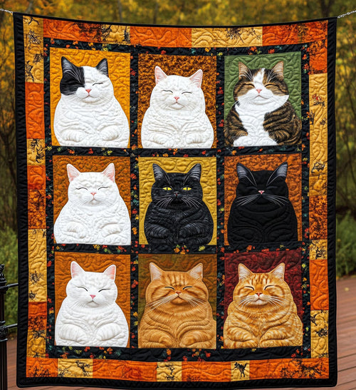 Autumn Whiskers Quilted Blanket NCU0PT532