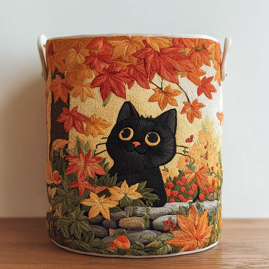 Autumn Whiskers Quilted Laundry Basket NCU0PVL527