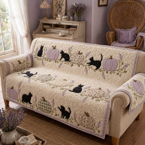 Autumn Whiskers Quilted Sofa Cover NCU0NTD2134