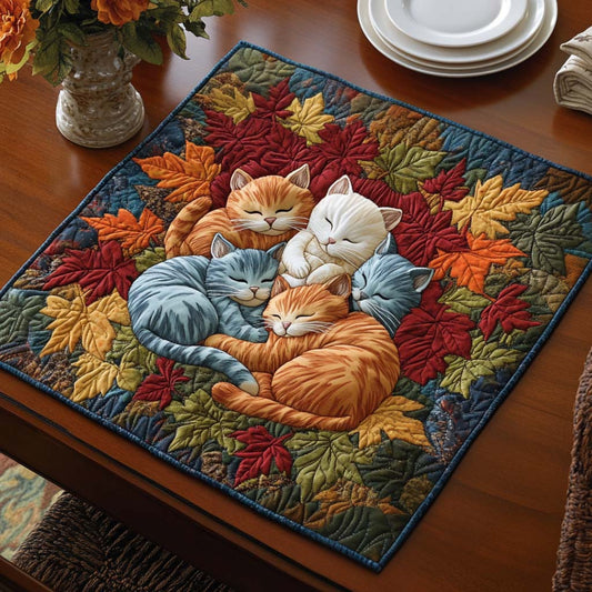 Autumn Whiskers Quilted Table Topper NCU0NNT1107