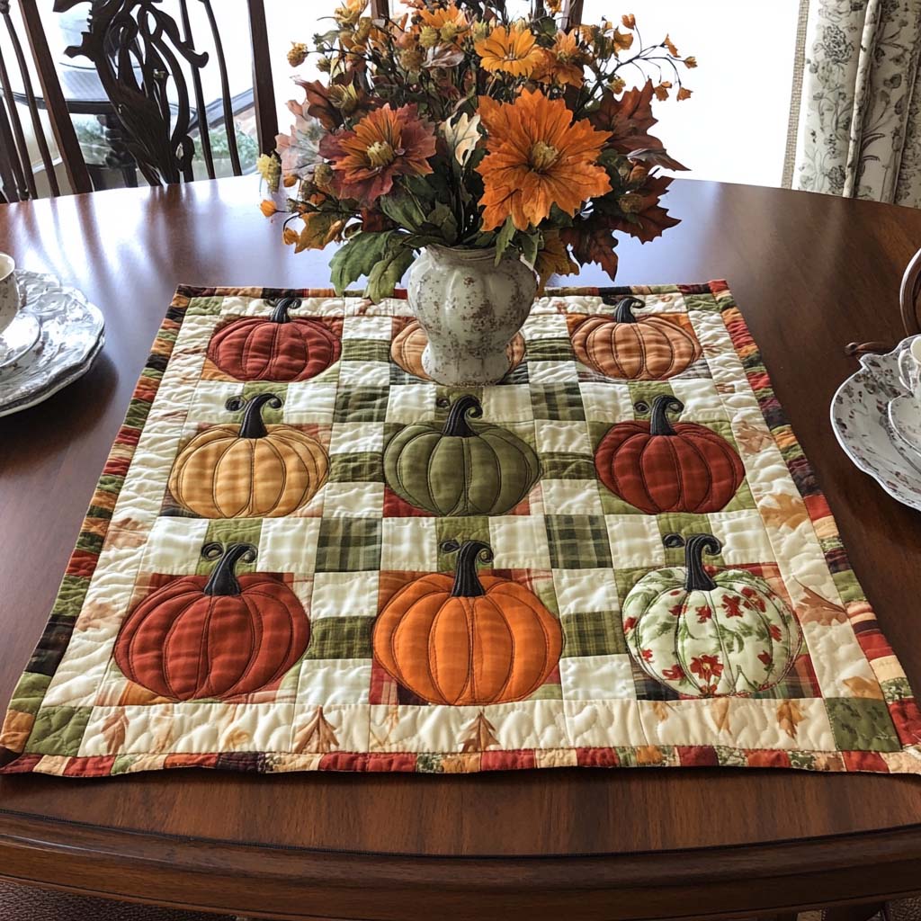 Autumn Whispering Leaves Quilted Table Topper NCU0NNT1023