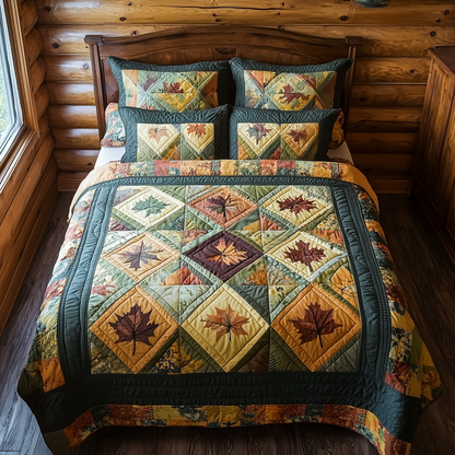 Autumn Whispers 3-Piece Quilted Bedding Set NCU0DV494