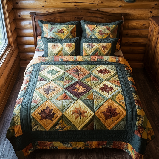 Autumn Whispers 3-Piece Quilted Bedding Set NCU0DV494