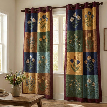 Autumn Wildflowers Quilted Curtains NCU0NTV952