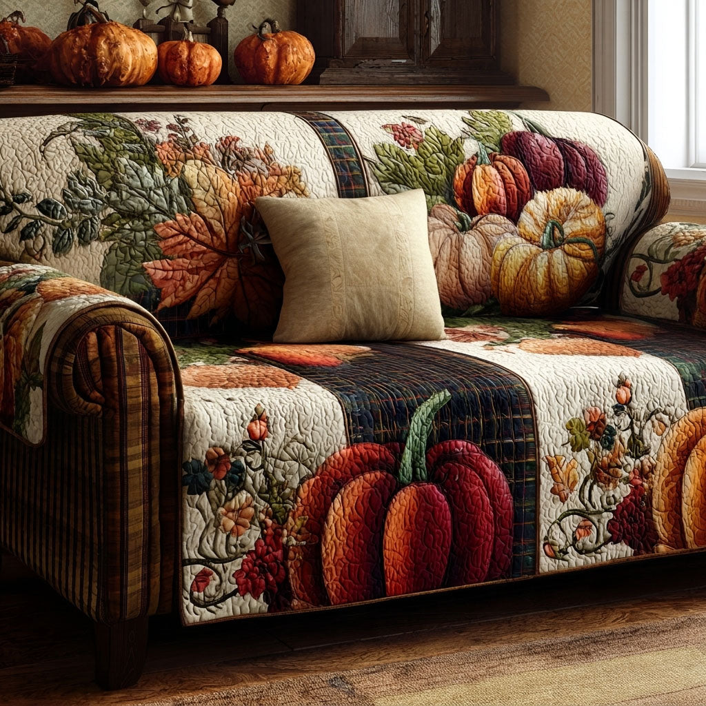 Autumn Wishes Quilted Sofa Cover NCU0PTT3206