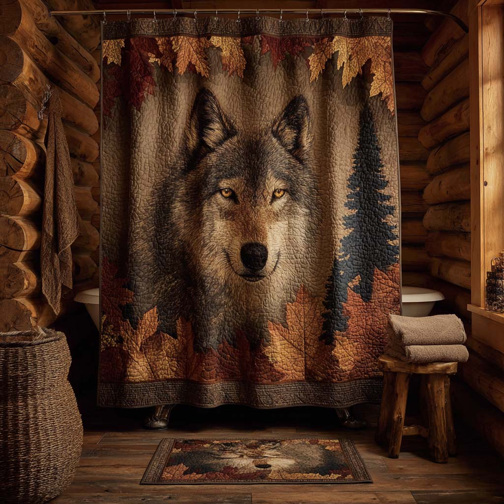 Autumn Wolf Whisper Shower Curtain NCU0DQQ0423