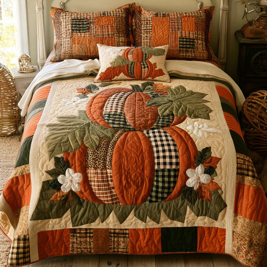 Autumn Woodland 3-Piece Quilted Bedding Set NCU0PTT3337