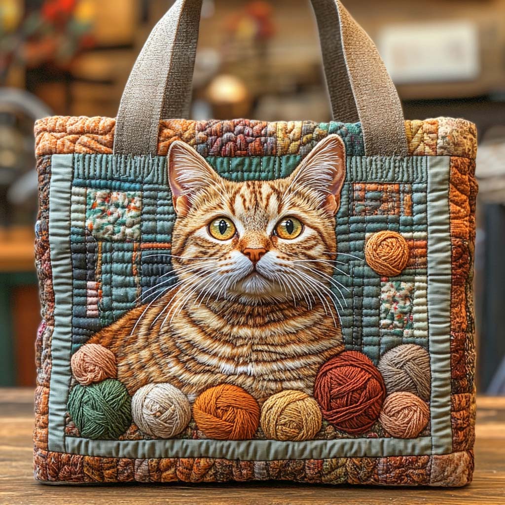 Autumn Yarn Keeper Quilted Tote Bag NCU0NXD614