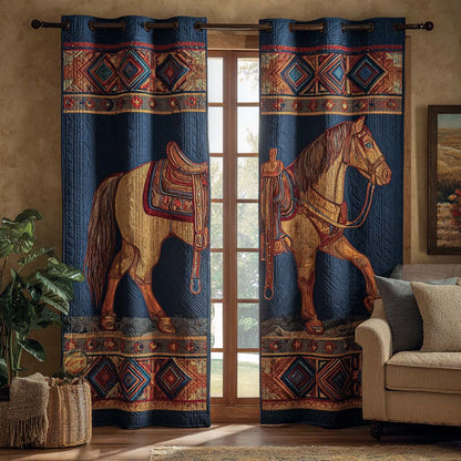 Aztec Horse Quilted Curtains NCU0HNH876