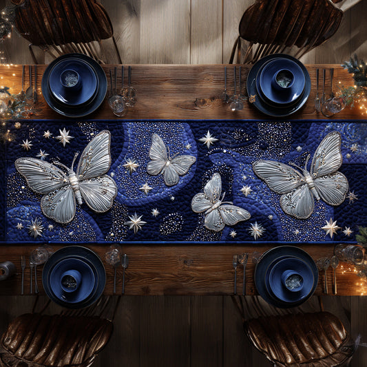 Azure Butterfly Quilted Table Runner NCU0HNH673