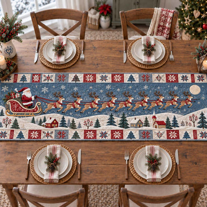Azure Sleigh Quilted Table Runner NCU0HNH1285