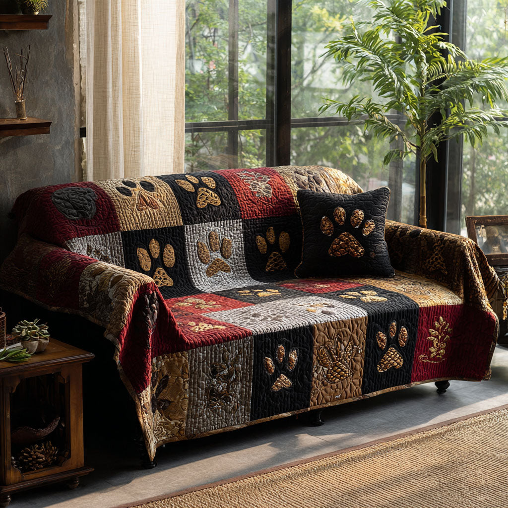 Backcountry Bear Quilted Sofa Cover NCU0PTT2629