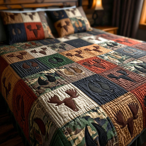 Backwoods Track 3-Piece Quilted Bedding Set NCU0PTT2957