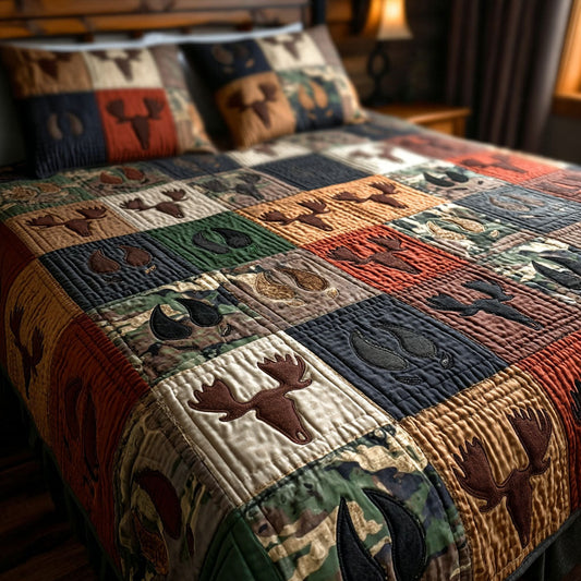 Backwoods Track 3-Piece Quilted Bedding Set NCU0PTT2957