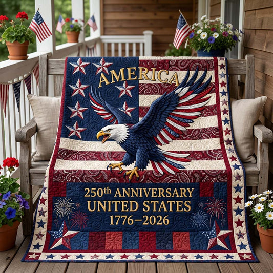 Banner Of Freedom Quilted Blanket NCU0HNH1029