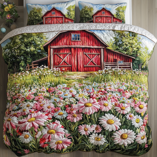 Barn Bloom 3-Piece Quilted Bedding Set NCU0NVH715