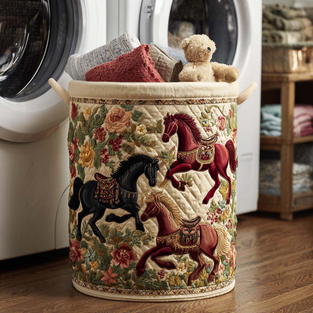 Barn Spirit Quilted Laundry Basket NCU0NNT1143