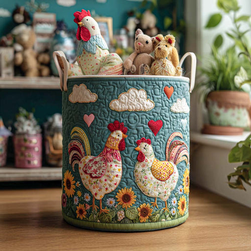 Barnyard Beauty Quilted Laundry Basket NCU0NNT1173