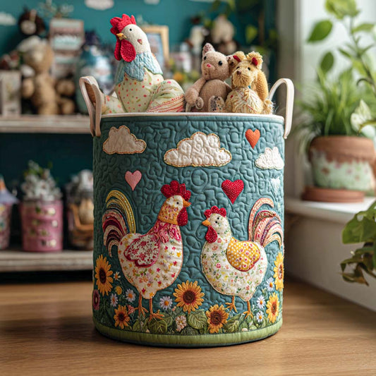 Barnyard Beauty Quilted Laundry Basket NCU0NNT1173