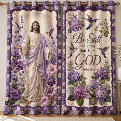 Be Still in Grace Quilted Curtains NCU0PTT3355