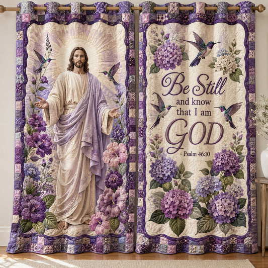 Be Still in Grace Quilted Curtains NCU0PTT3355
