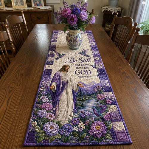 Be Still in His Grace Quilted Table Runner NCU0PTT3395