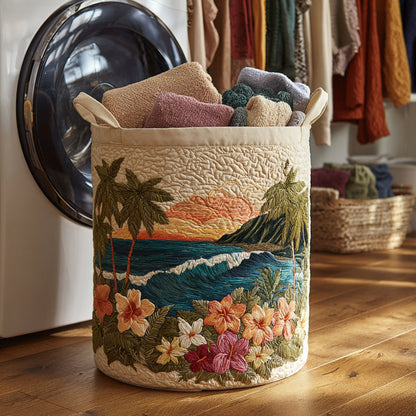 Beach Coast Quilted Laundry Basket NCU0HNH367