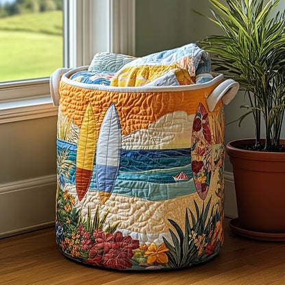 Beach Haven Quilted Laundry Basket NCU0DV2042