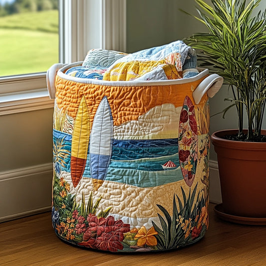 Beach Haven Quilted Laundry Basket NCU0DV2042