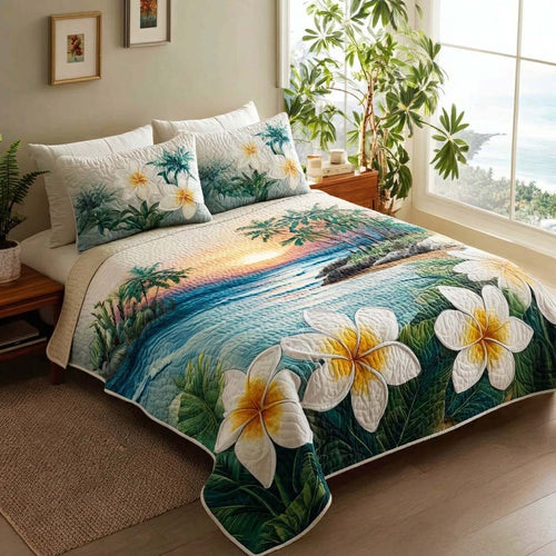 Beach Serenity 3-Piece Quilted Bedding Set NCU0DQQ0843