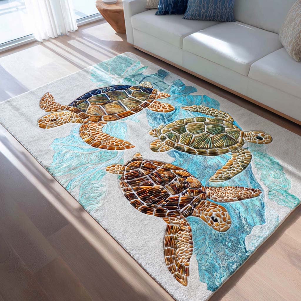 Beach Turtle Area Rug NCU0NT10052