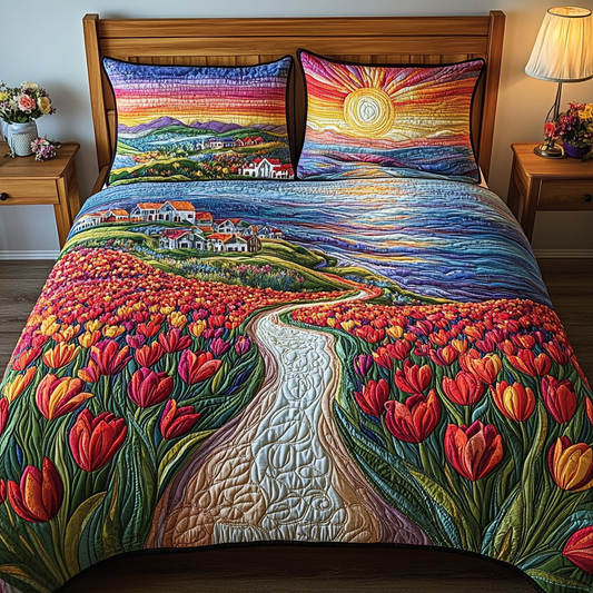 Beachside Blossoms Duvet Cover Set NCU0DV339
