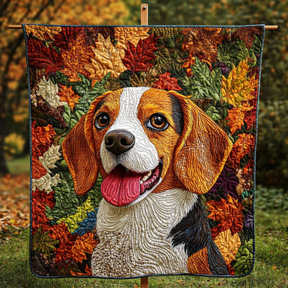 Beagle Autumn Delight Quilted Blanket NCU0PT1594