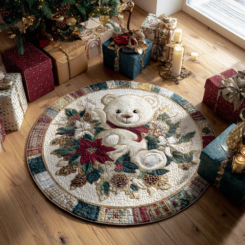 Bear And Cheer Quilted Round Mat NCU0DV1263