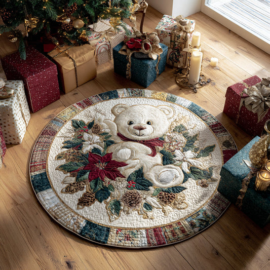 Bear And Cheer Quilted Round Mat NCU0DV1263