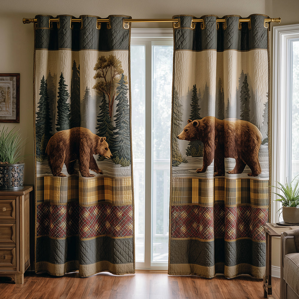 Bear Country Trail Quilted Curtains NCU0TH3827