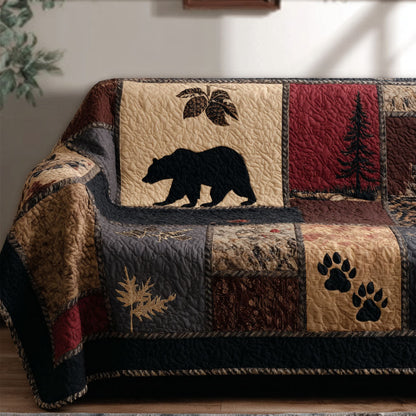 Bear Creek Lodge Quilted Sofa Cover NCU0PTT2630