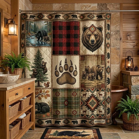 Bear Creek Patch Shower Curtain NCU0DQQ0670