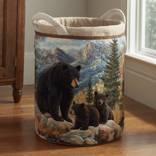 Bear Creek Quilted Laundry Basket NCU0DDK1990