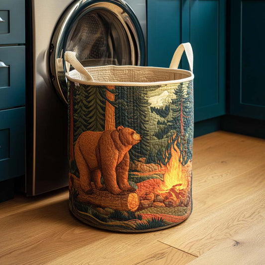 Bear Creek Quilted Laundry Basket NCU0NTD082