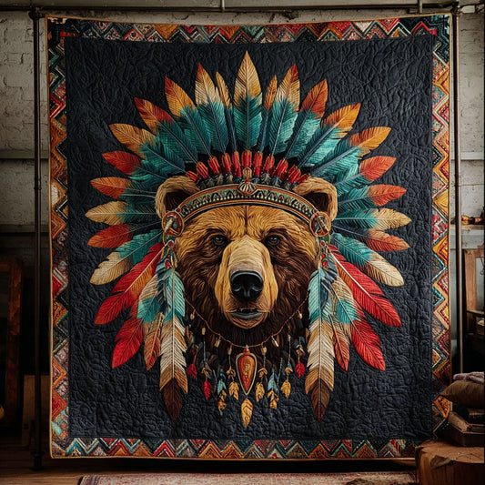 Bear Essence Quilted Blanket NCU0DDK2233