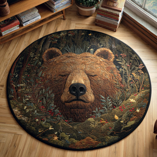 Bear Forest Spirit Round Carpet NCU0HH825