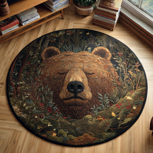 Bear Forest Spirit Round Carpet NCU0HH825