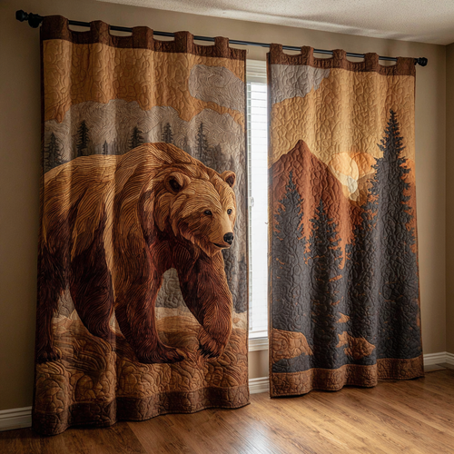 Bear Haven Quilted Curtains NCU0DDK1941