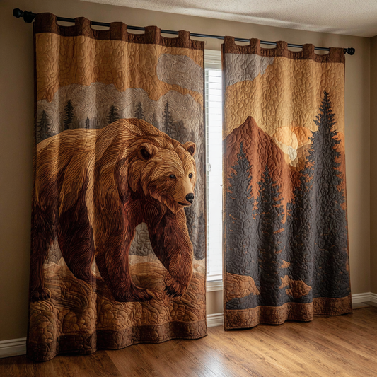 Bear Haven Quilted Curtains NCU0DDK1941