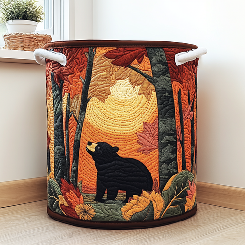 Bear Haven Quilted Laundry Basket NCU0DDK848