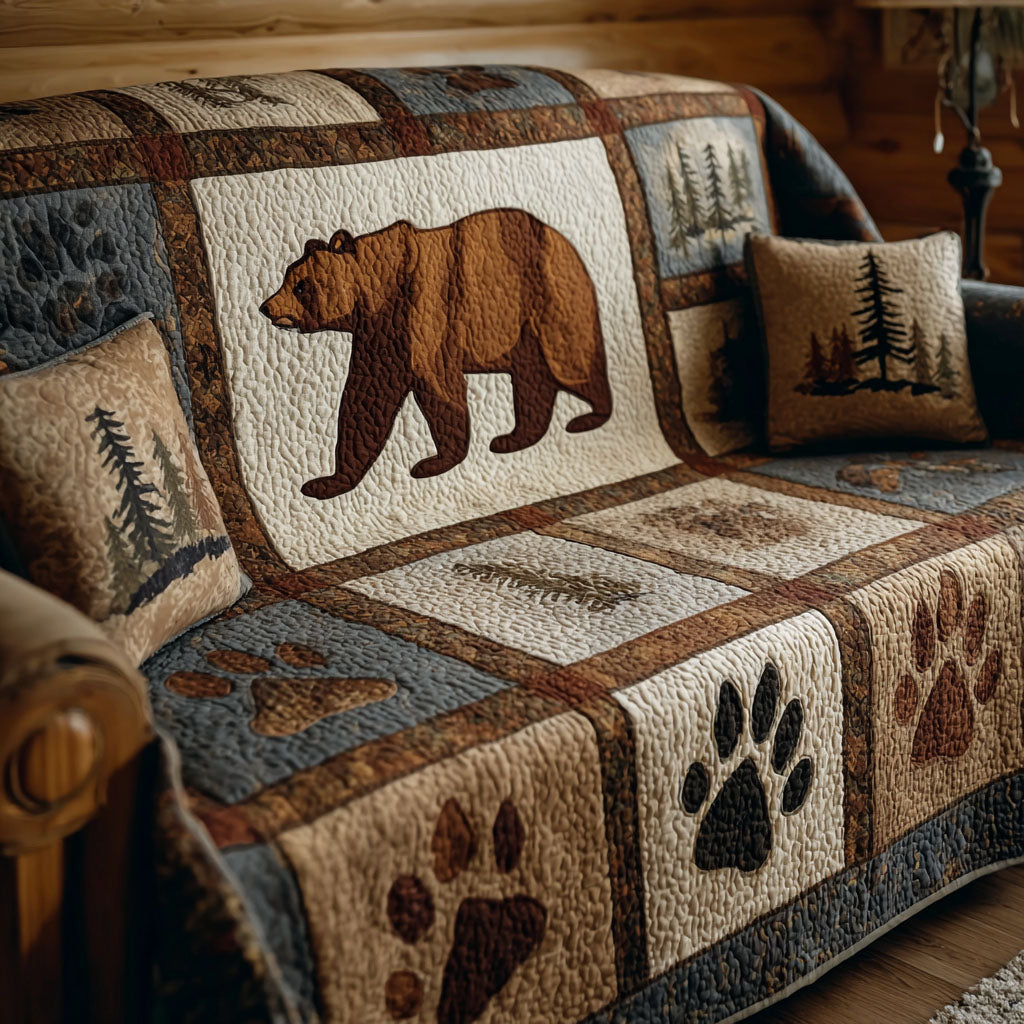Bear Haven Quilted Sofa Cover NCU0NNT2738