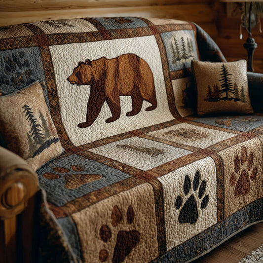 Bear Haven Quilted Sofa Cover NCU0NNT2738